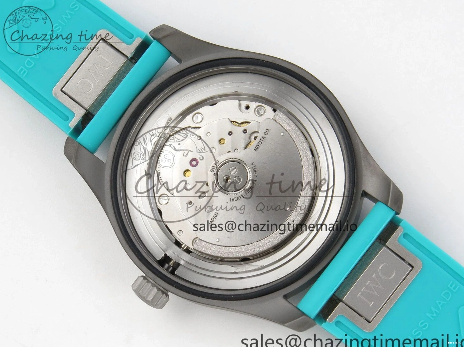 MIROTIME 0102 Pilot Mark XX BLSF 1:1 Best Edition Black Blue Dial on Blue Rubber Strap MIYOTA Sleek 6989